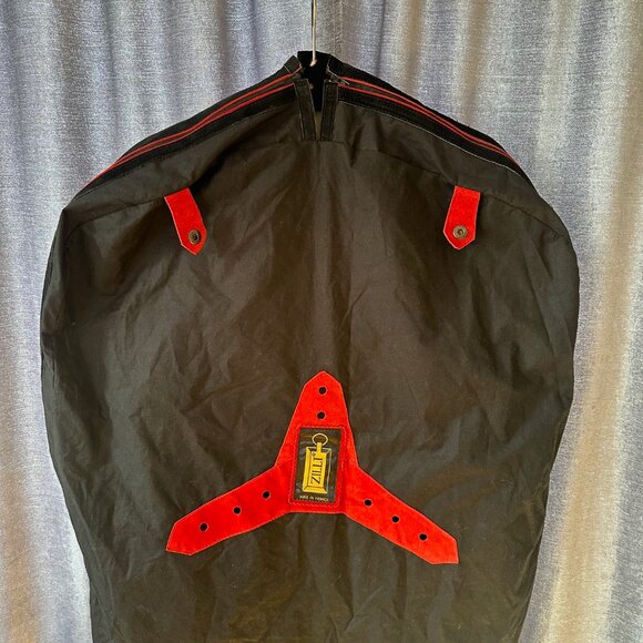 Vintage Zilli Rare Full Length Garment Bag for Travel Black & Red - Picture 10 of 13